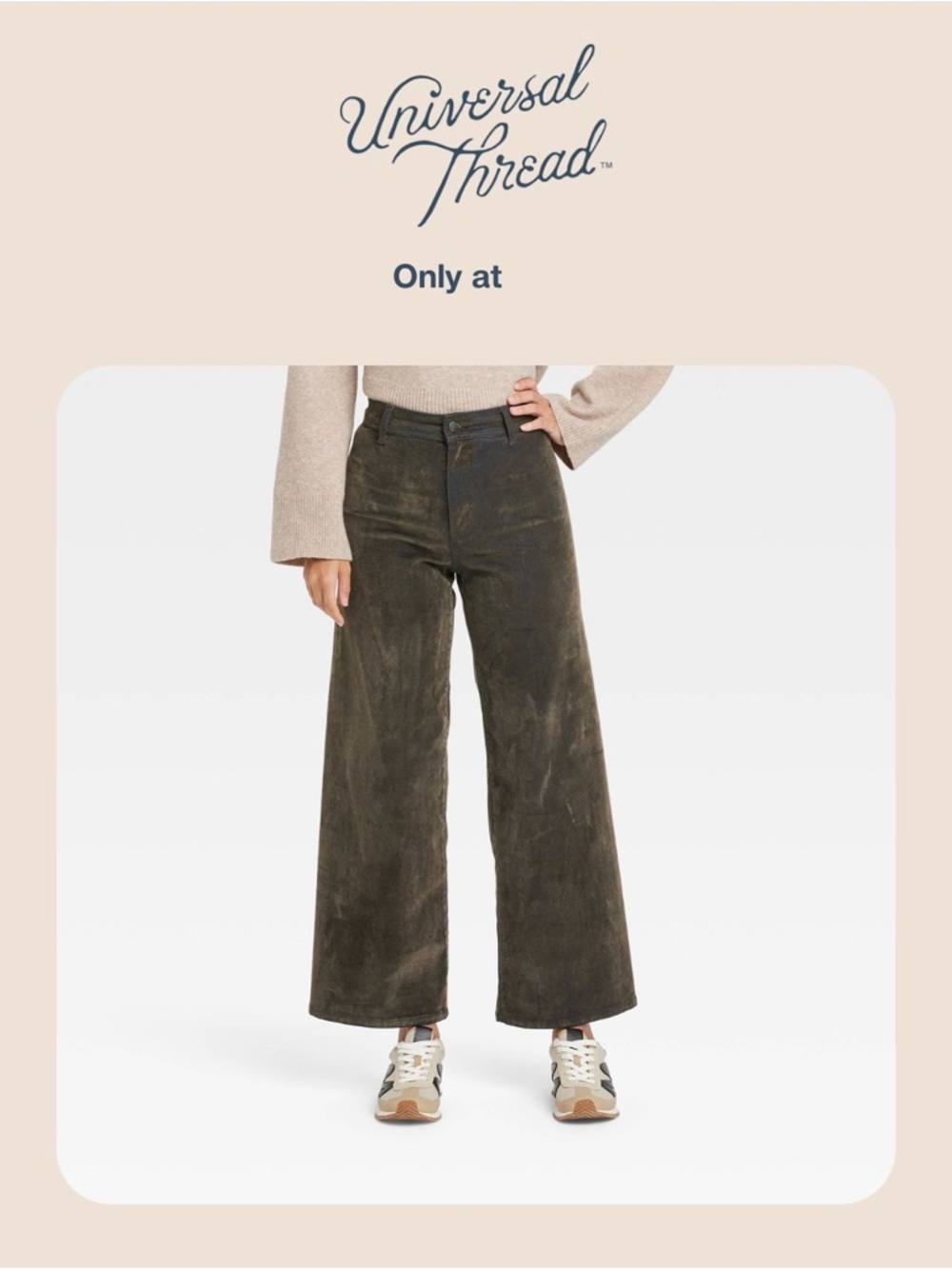 Universal Thread Olive Flocked Jeans